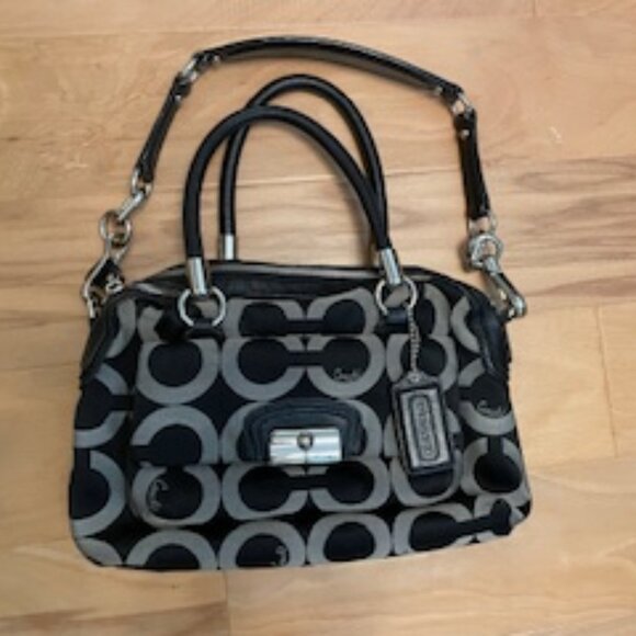 Coach L0993-14785 Legacy Kristen Op Art Logo Print Handbag - Picture 1 of 15